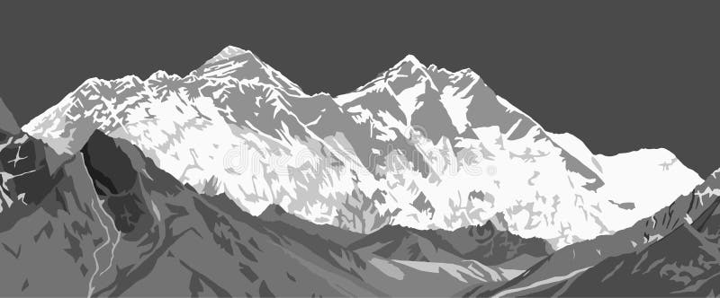 Mount Everest Black and White Framed Art Print by DDsDesign | Society6