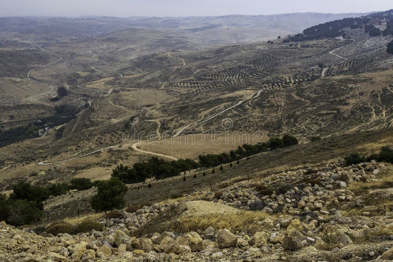 Mount nebo mosesview immagini stock libere da diritti