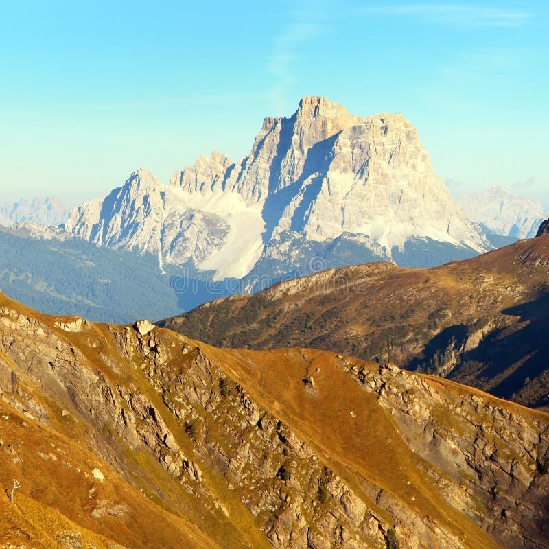 Mount Pelmo, Alps Dolomites mountains, Italy