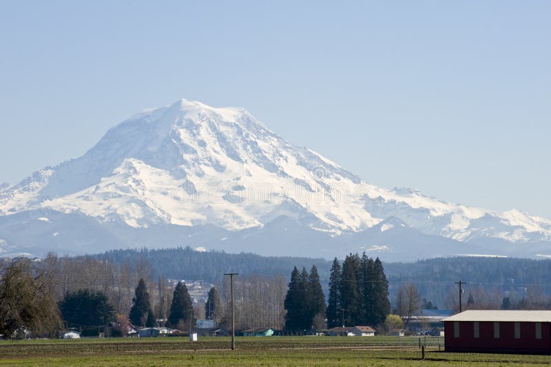 Mount Rainier volcano stock photo. Image of geological 4536770