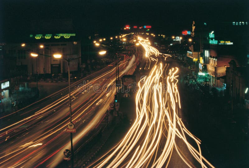 Mount Road Night View Chennai Stock Image Image of lights, cars