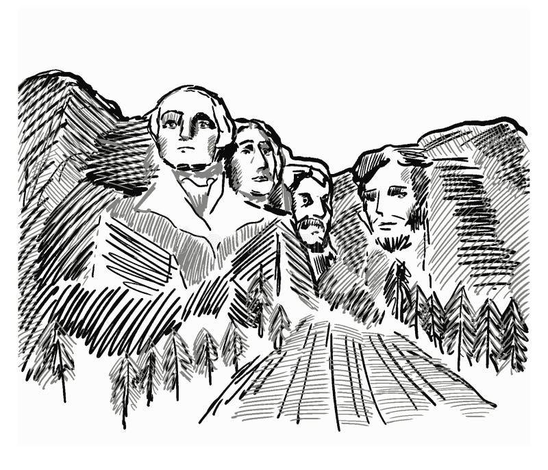 Mount Rushmore  Rockfords Warehouse  Drawings  Illustration Places   Travel United States South Dakota  ArtPal