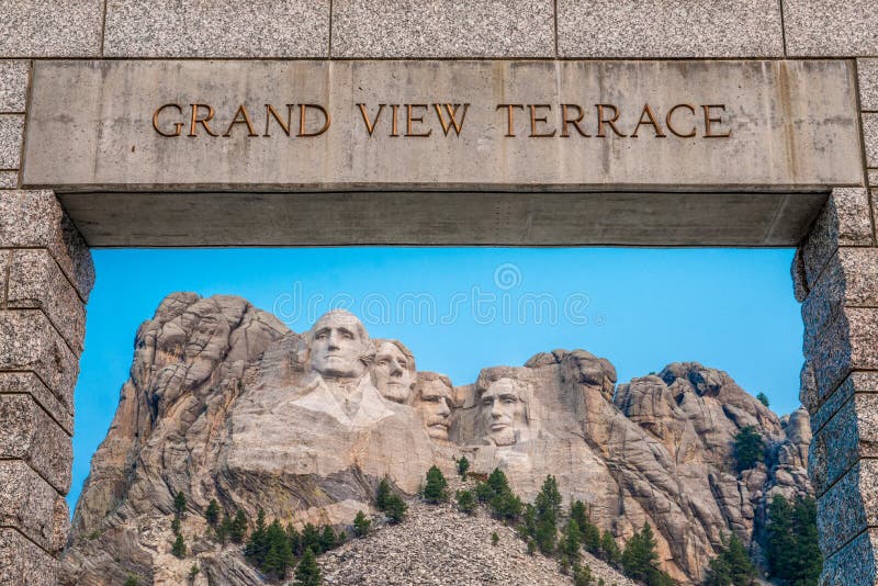 Mount Rushmore nationell minnes- storslagen siktsterrass arkivbilder Mount Rushmore nationell minnes- storslagen siktsterrass arkivbilder