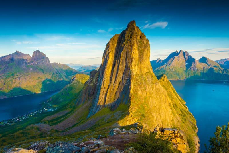 Mount Segla at Sunset, Senja, Norway Stock Photo Image of scandinavia