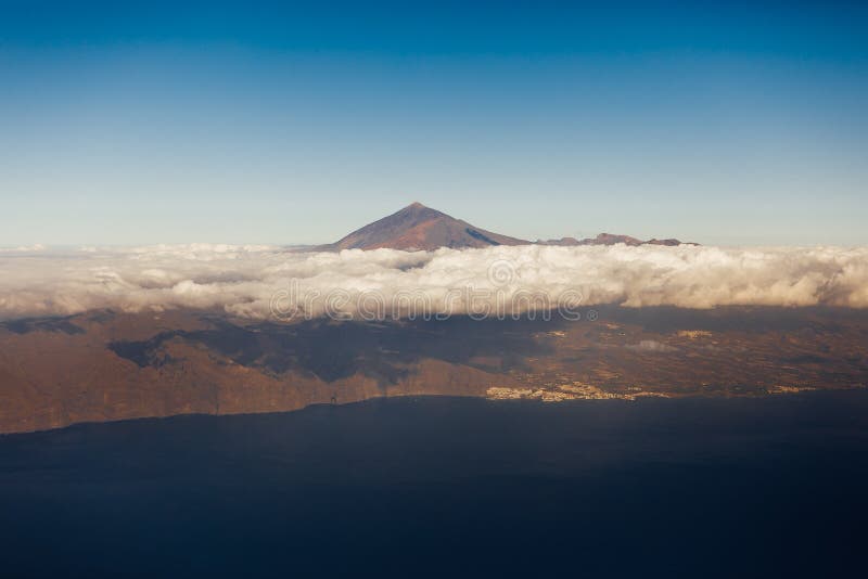 Mount Teide Volcano, Aerial View Stock Image Image of copy, spain