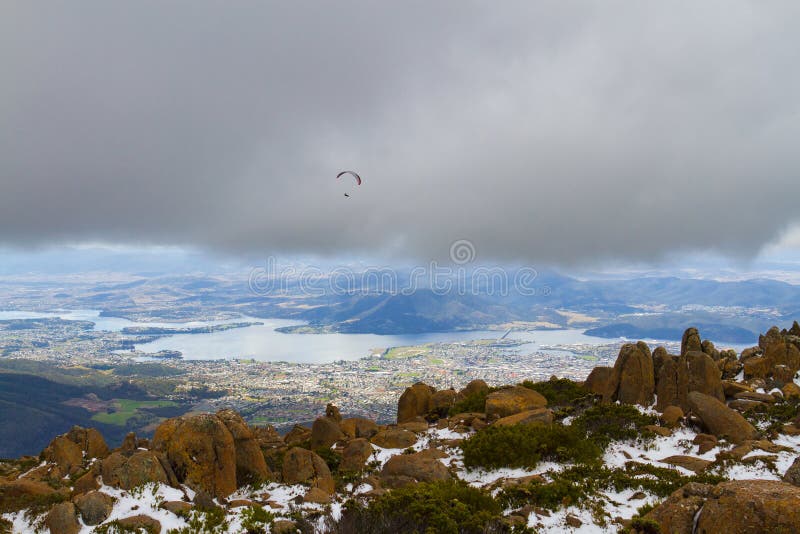 Mount Wellington paraglider