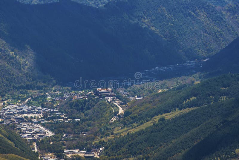 Mount Wutai, a buddhist holy land in China royalty free stock photo