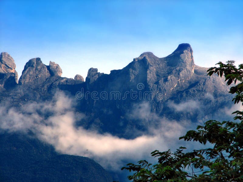 Mountain. This is Mount Kinabalu in Sababh; The highest mountain in south east asia royalty free stock photos