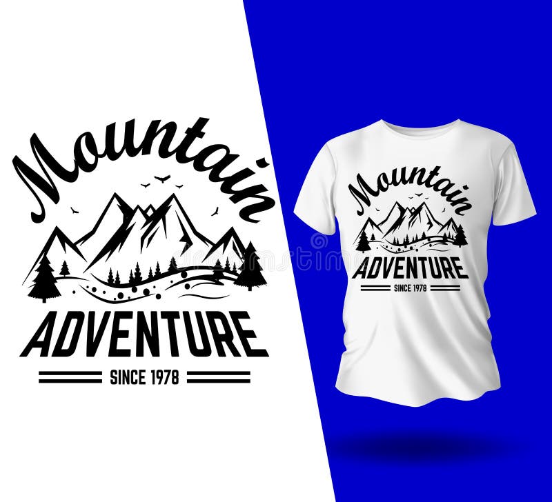 Mountain Adventure Illustration, Adventure. T-shirt Design and Vector ...