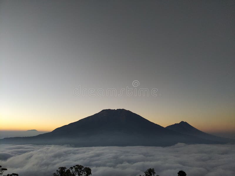 Mountain andong java stock photos.