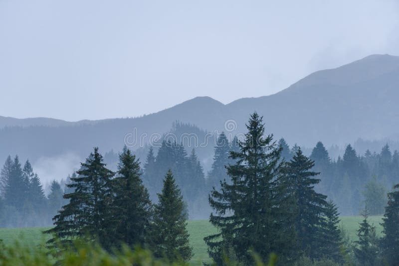 Mountain area view in slovakia