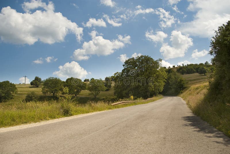 Mountain asphalt curve road