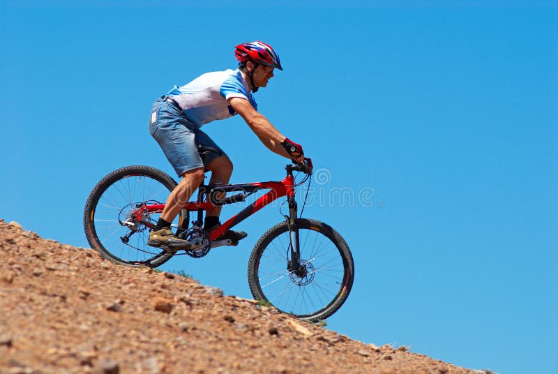 Mountain biker downhill