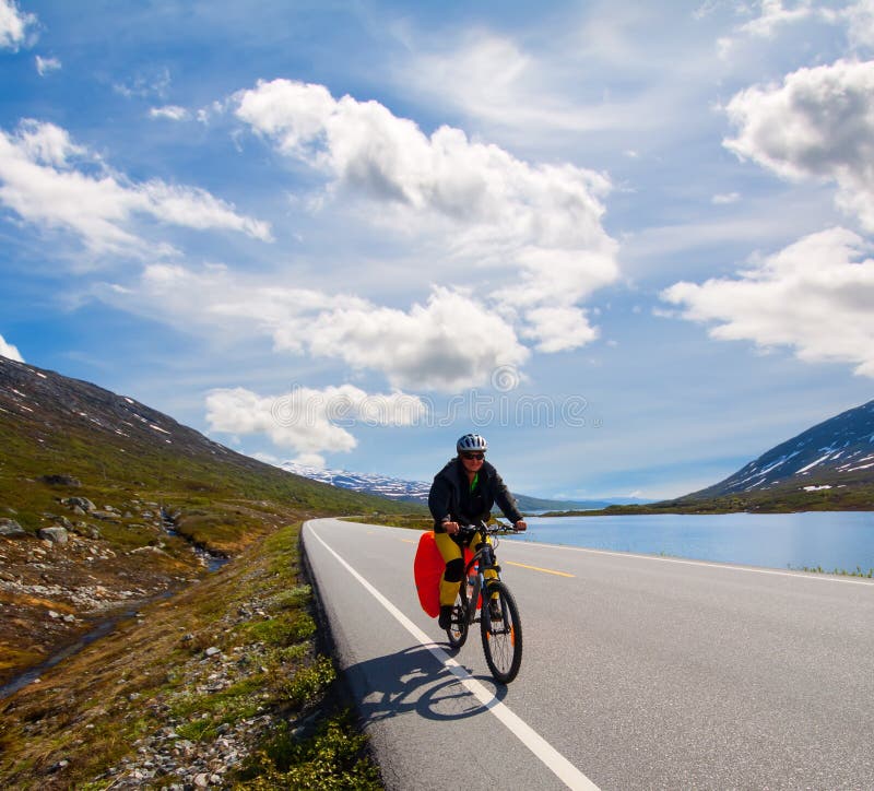 Mountain biker in Norway