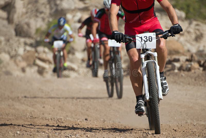 Mountain Bikes in a Competition Stock Image Image of persons, action 71714791