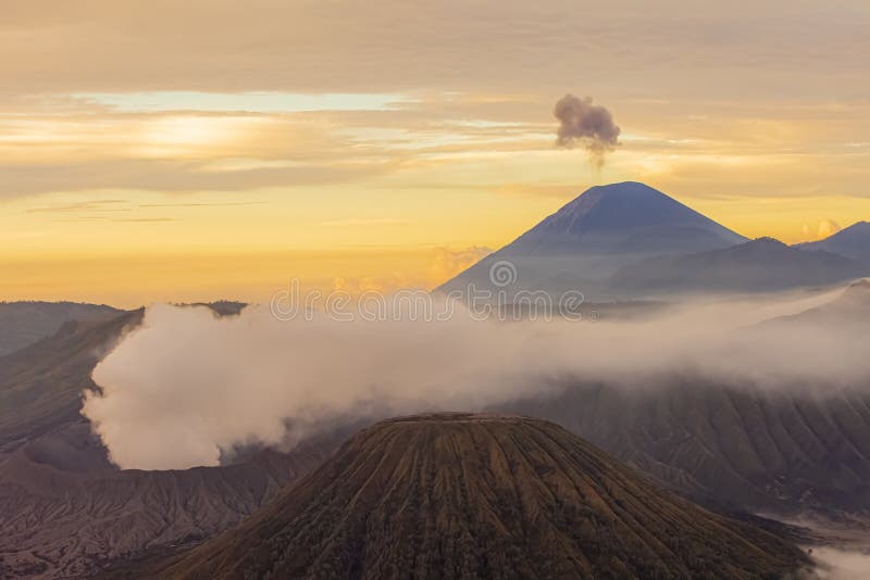 Mountain Bromo at East Java Indonesia. This active volcano is one of the popular destination in Indonesia. stock photos Mountain Bromo at East Java Indonesia. This active volcano is one of the popular destination in Indonesia. stock photos