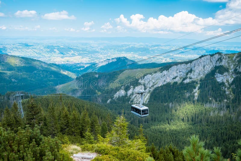 Mountain cableway in poland Tatras, Zakopane