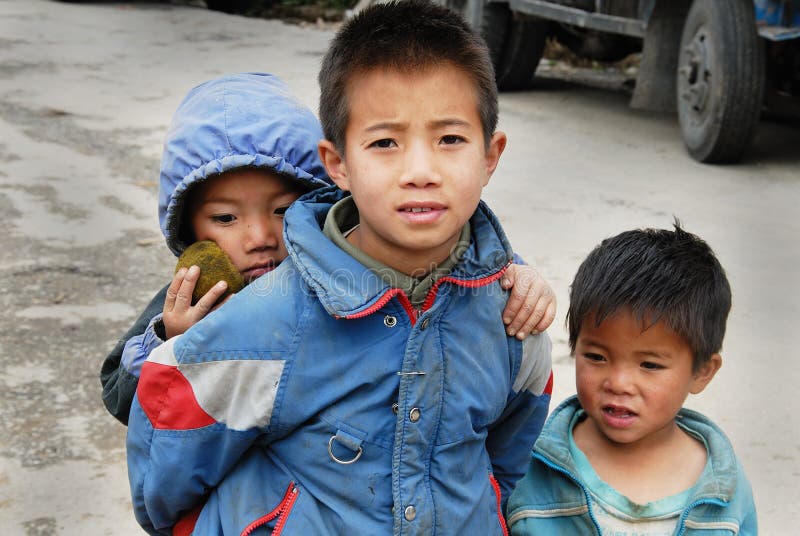 Mountain Children of India royalty free stock images