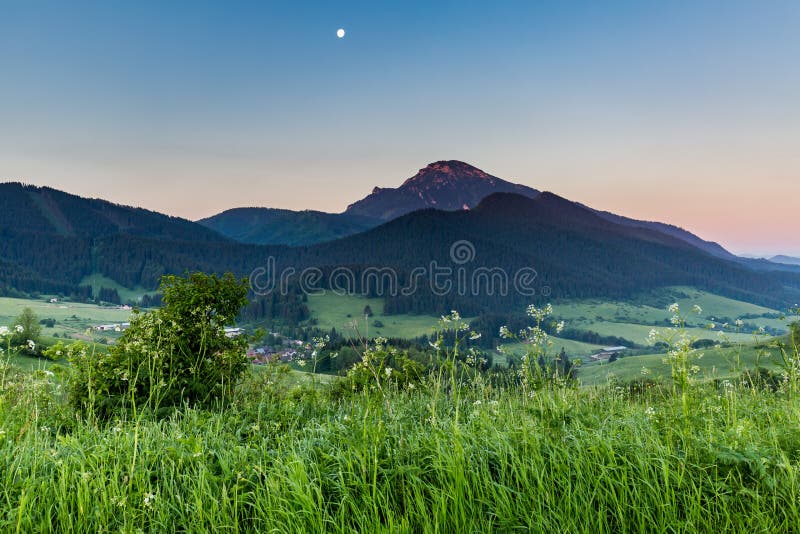 Mountain Choc at sunrise near Dolny Kubin, Slovakia