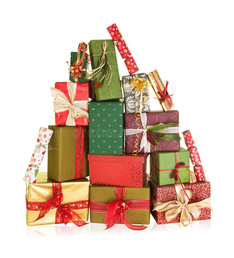 Mountain of christmas presents