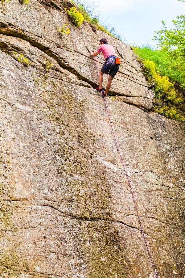 Mountain Climber Rock Climbing at Garden of the Gods Colorado Springs