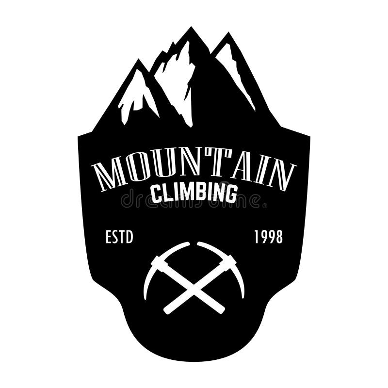 Mountain Climbing. Emblem Template with Rock Peak. Design Element for ...