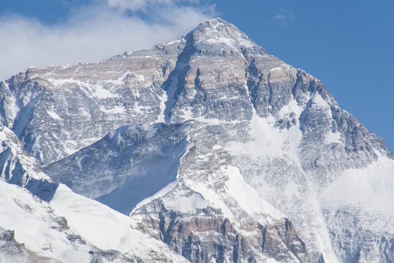 Mountain Everest in the morning