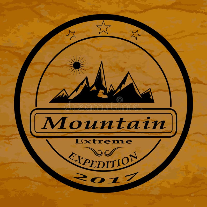 The Mountain Expedition Logo Stock Vector Illustration of symbol