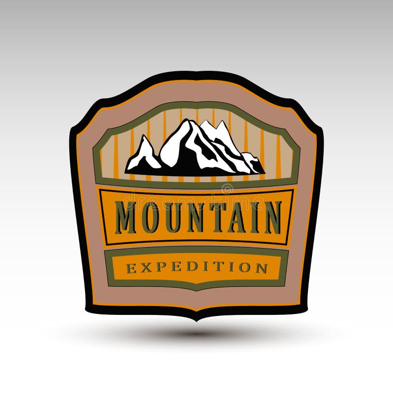 The Mountain Expedition Logo Stock Vector Illustration of template
