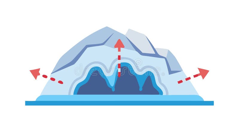 Mountain Formation Geology Tectonic Plates Icon, vector design Generative AI stock illustration