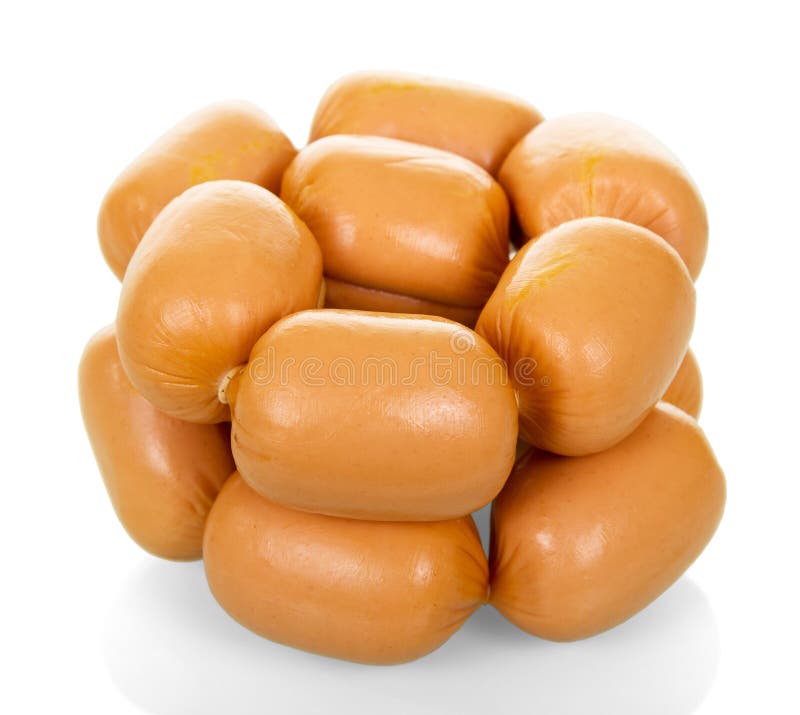 Mountain Fresh Sausages Isolated on White. Stock Image Image of fresh