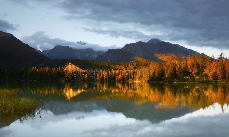 Mountain Lake Autumn Sunset