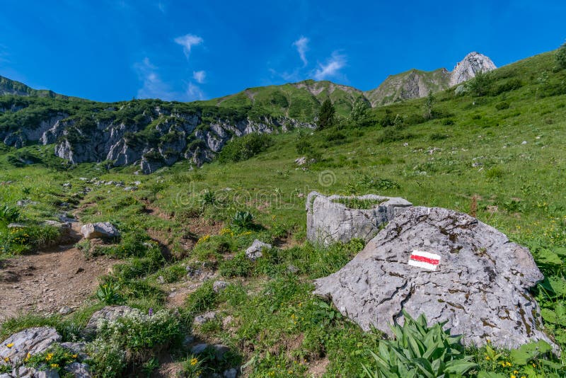 Mountain hike on the Great Widderstein in the AllgÃ¤u Alps