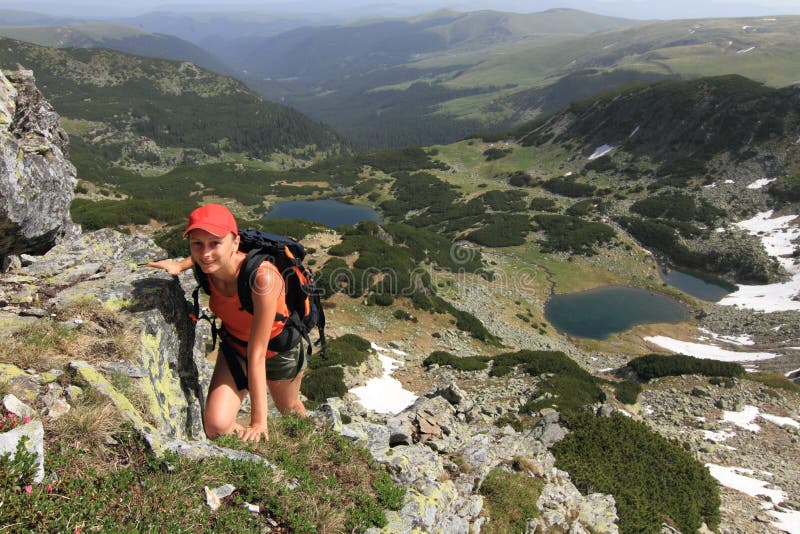 Mountain hiking, Romania royalty free stock photography