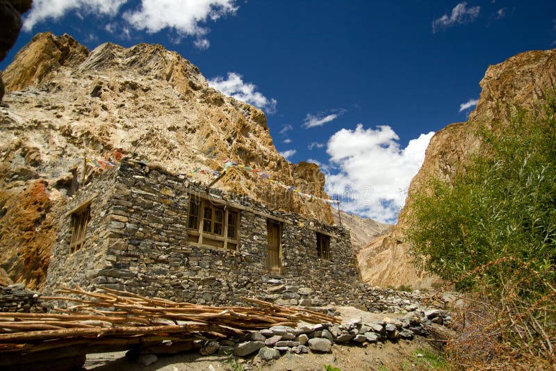 Mountain Home Stay in Leh, North India Stock Image Image of stone