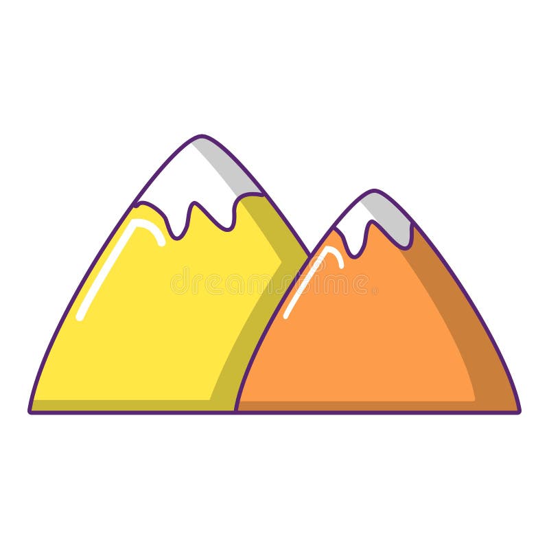 Mountain icon, cartoon style royalty free illustration Mountain icon, cartoon style royalty free illustration