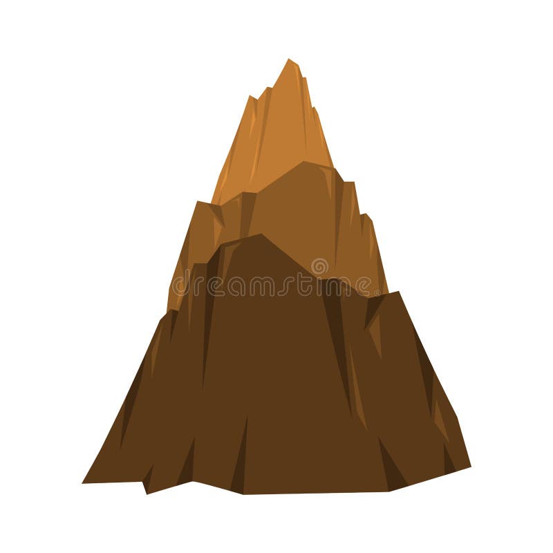 Isolated Cliff With Boulder Stock Vector - Illustration of peak, ledge ...