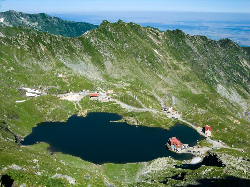 Mountain Lake Balea in Romania stock images