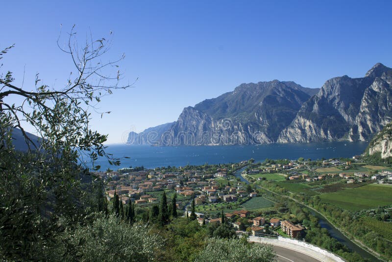 Mountain lake Garda, a Aerial View