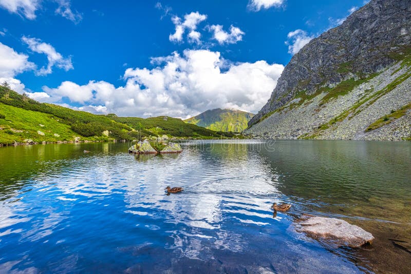 Mountain lake in Rohace area of the Tatra National Park, Slovaki