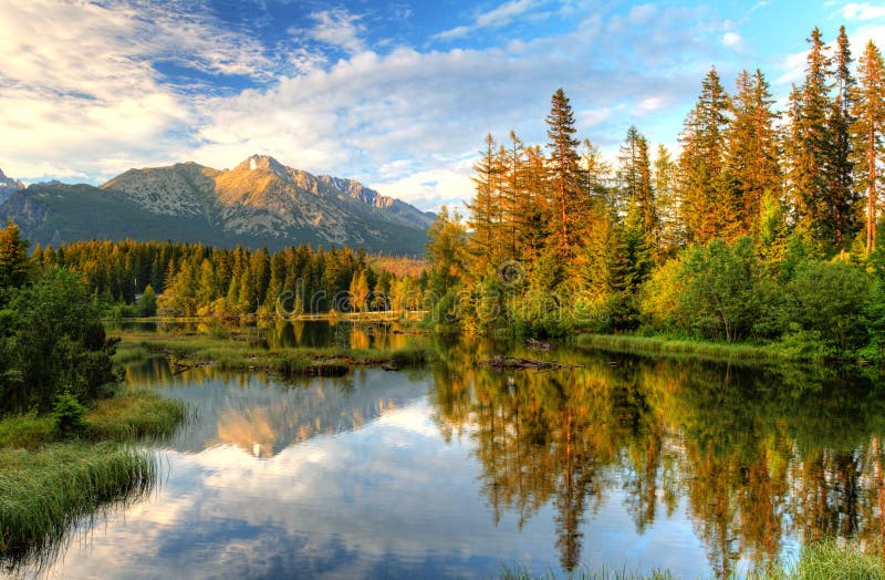 Mountain lake in Slovakia - Strbske pleso