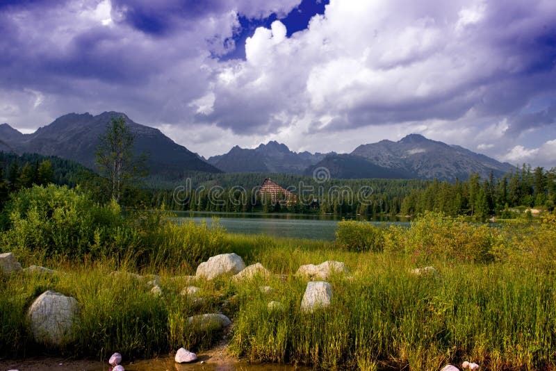 Mountain lake Strbske pleso, High Tatras, Slovakia