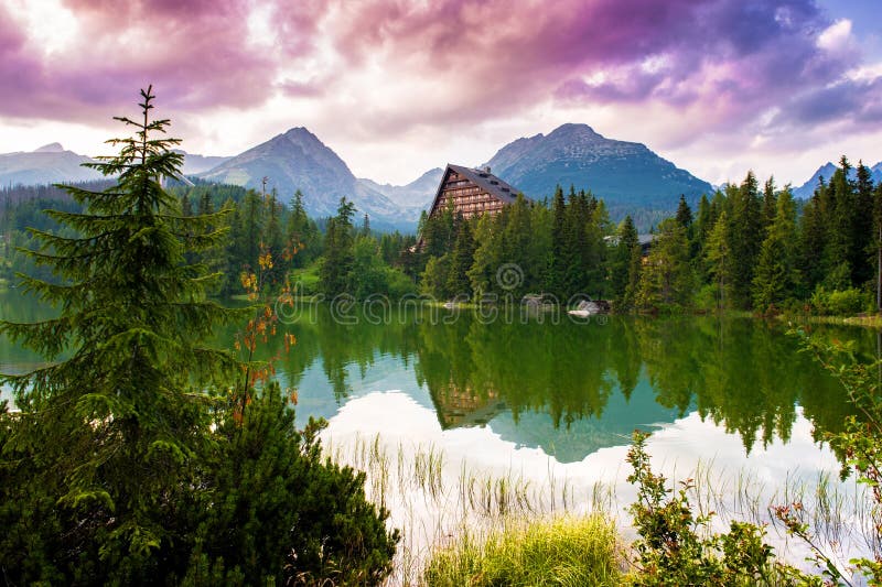 Mountain lake Strbske pleso, High Tatras, Slovakia