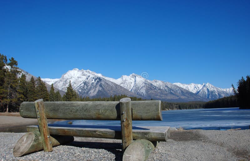 Mountain and lakes in Rockies