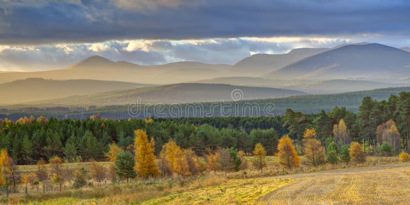 Mountain Landscape in Autumn royalty free stock photography