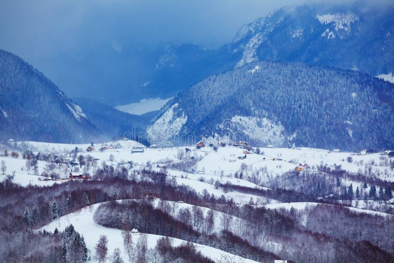 Mountain landscape in Brasov county