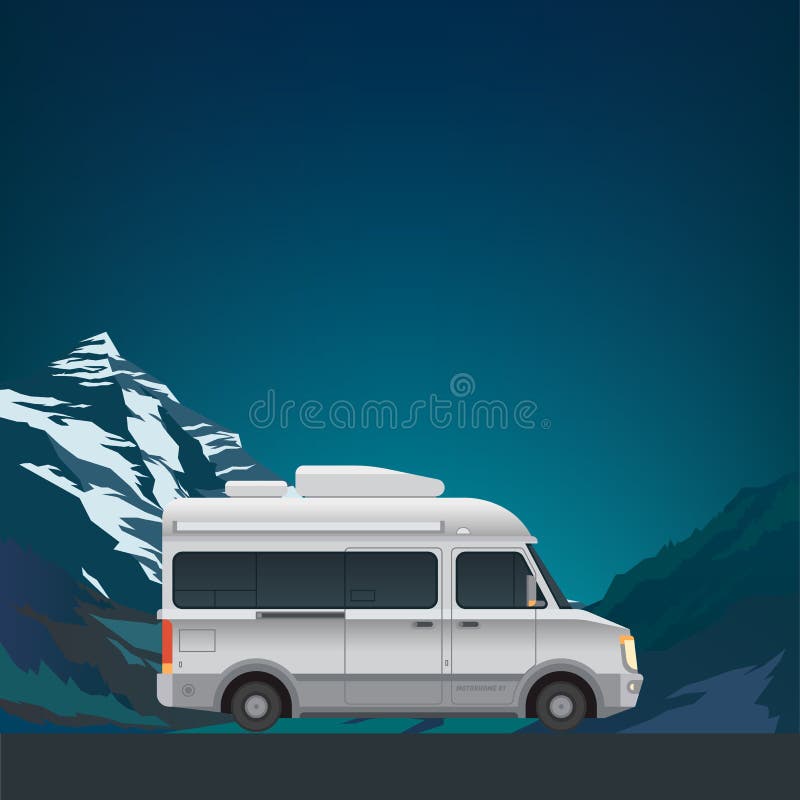 Camper Van Realistic Stock Illustrations – 211 Camper Van Realistic ...