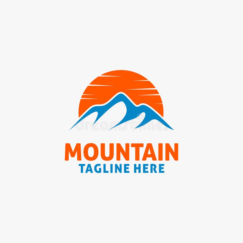 Mountain Landscape Logo Design Stock Vector - Illustration of alpine ...