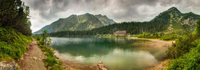 Mountain landscape with mountain chalet