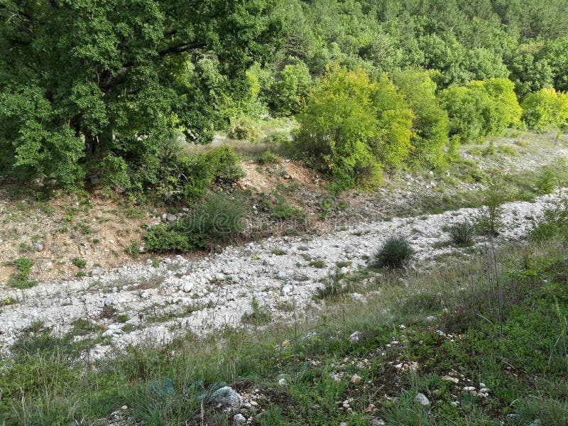 Mountain Landscape with an Old River& X27;s Bed Stock Image Image of